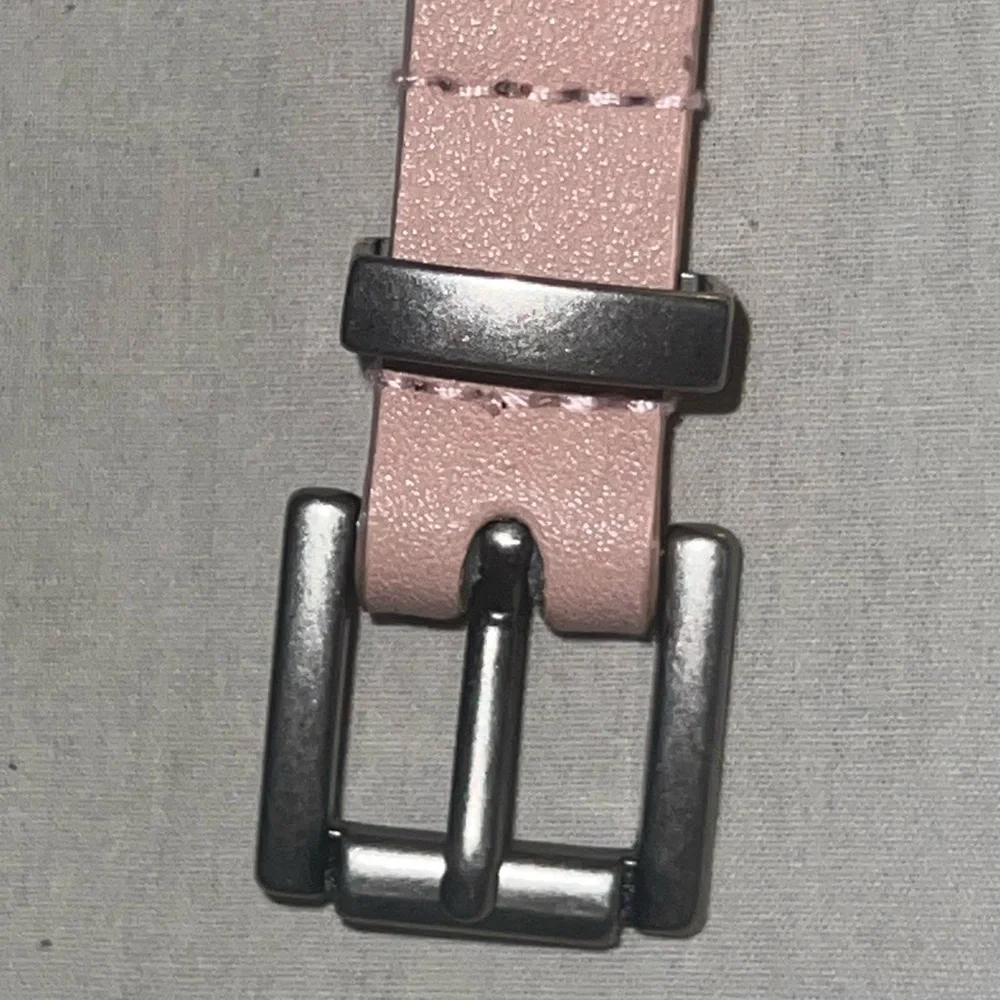Ladies Slim Pink Leather Belt (48in”) 22/24W